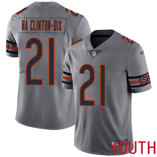 Chicago Bears Limited Silver Youth Ha Ha Clinton-Dix Jersey NFL Football #21 Inverted Legend